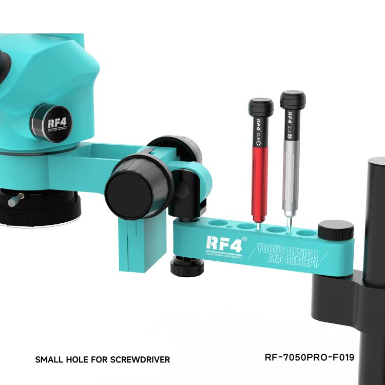 Microscopio telescopico universale RF4 RF7050PRO-FO19 con sollevamento e rotazione a 360 gradi e cuscinetto in silicone., RF7050PRO-FO19