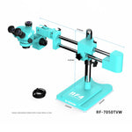 Microscopio industriale stereoscopico binoculare ad alta definizione RF4 RF-7050TVW con zoom continuo e zoom continuo., RF4 RF-7050TVW