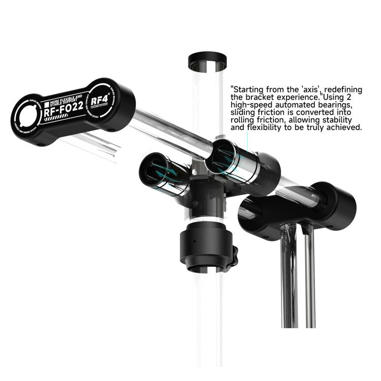 Supporto universale a doppio braccio regolabile con rotazione a 360° per microscopio RF4 RF-FO22, RF4 RF-FO22