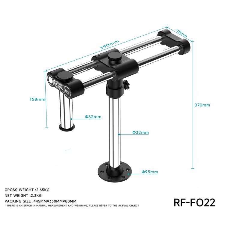 Supporto universale a doppio braccio regolabile con rotazione a 360° per microscopio RF4 RF-FO22, RF4 RF-FO22