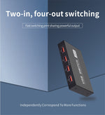 Switch USB 2 porte per 4 dispositivi PC