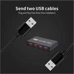 Switch USB 2 porte per 4 dispositivi PC