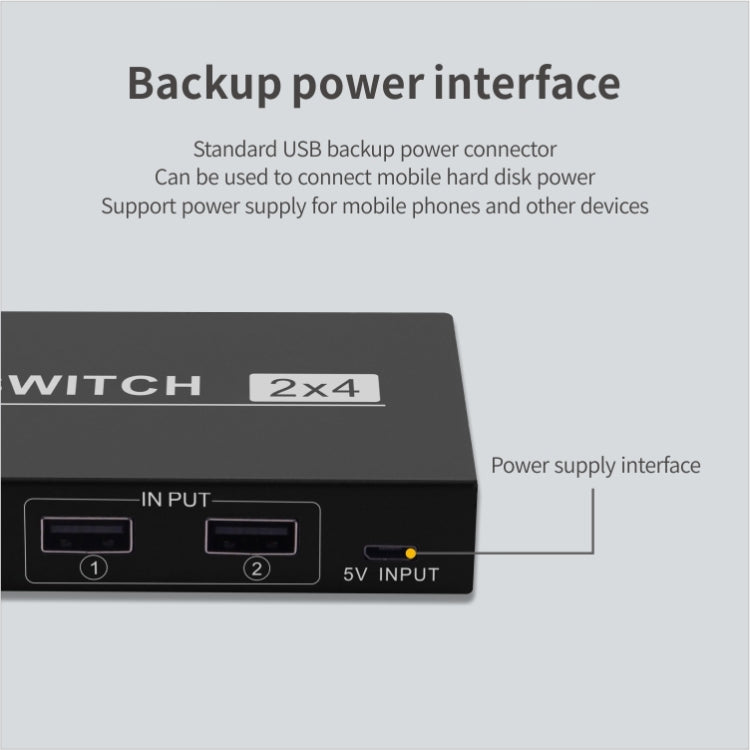 Switch USB 2 porte per 4 dispositivi PC