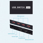 Switch USB 2 porte per 4 dispositivi PC
