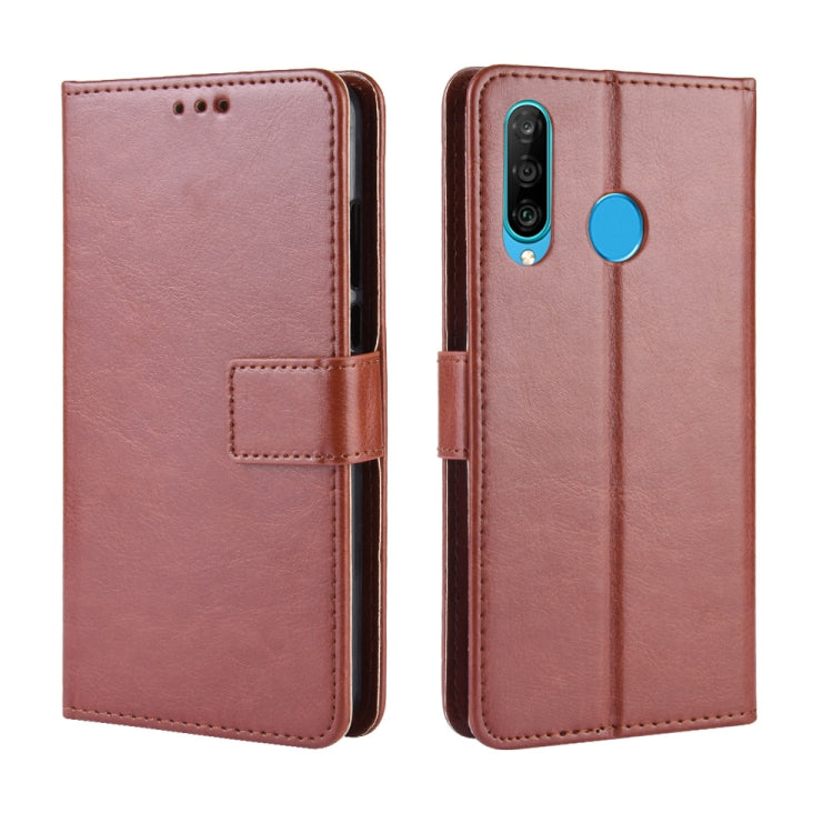 Custodia in pelle Flip orizzontale retrò Crazy Horse per Huawei Enjoy 9s (P Smart+ 2019), con supporto e slot per schede e cornice per foto