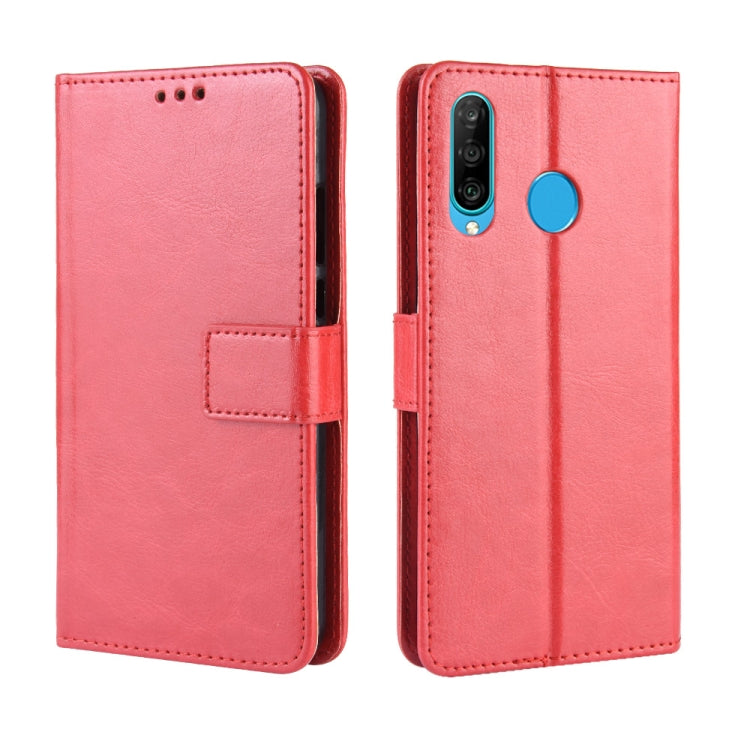 Custodia in pelle Flip orizzontale retrò Crazy Horse per Huawei Enjoy 9s (P Smart+ 2019), con supporto e slot per schede e cornice per foto