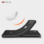 Custodia in TPU in fibra di carbonio con texture spazzolata per Google Pixel 3a, For Google Pixel 3a, Google Pixel 3a