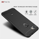 Custodia in TPU in fibra di carbonio con texture spazzolata per Google Pixel 3a, For Google Pixel 3a, Google Pixel 3a