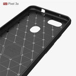 Custodia in TPU in fibra di carbonio con texture spazzolata per Google Pixel 3a, For Google Pixel 3a, Google Pixel 3a