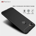 Custodia in TPU in fibra di carbonio con trama spazzolata per Google Pixel 3a XL, For Google Pixel 3a XL, Google Pixel 3a XL