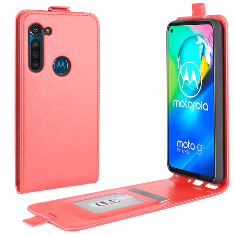 Per Motorola Moto G8 Power R64 Texture Custodia protettiva in pelle a vibrazione verticale singola con slot per schede e cornice per foto, For Motorola Moto G8 Power