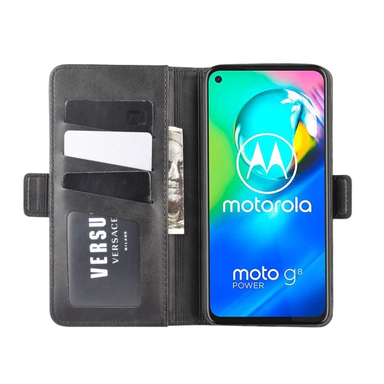 Per Motorola Moto G8 Power Custodia in pelle a vibrazione orizzontale con fibbia magnetica a doppio lato con supporto, slot per schede e portafoglio, For Motorola Moto G8 Power