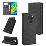 Per Xiaomi Redmi Note 9/10X 4G Custodia in pelle con ventosa magnetica per affari retro-pelle con supporto e slot per schede e portafoglio, For Redmi Note 9 4G