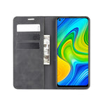 Per Xiaomi Redmi Note 9/10X 4G Custodia in pelle con ventosa magnetica per affari retro-pelle con supporto e slot per schede e portafoglio, For Redmi Note 9 4G