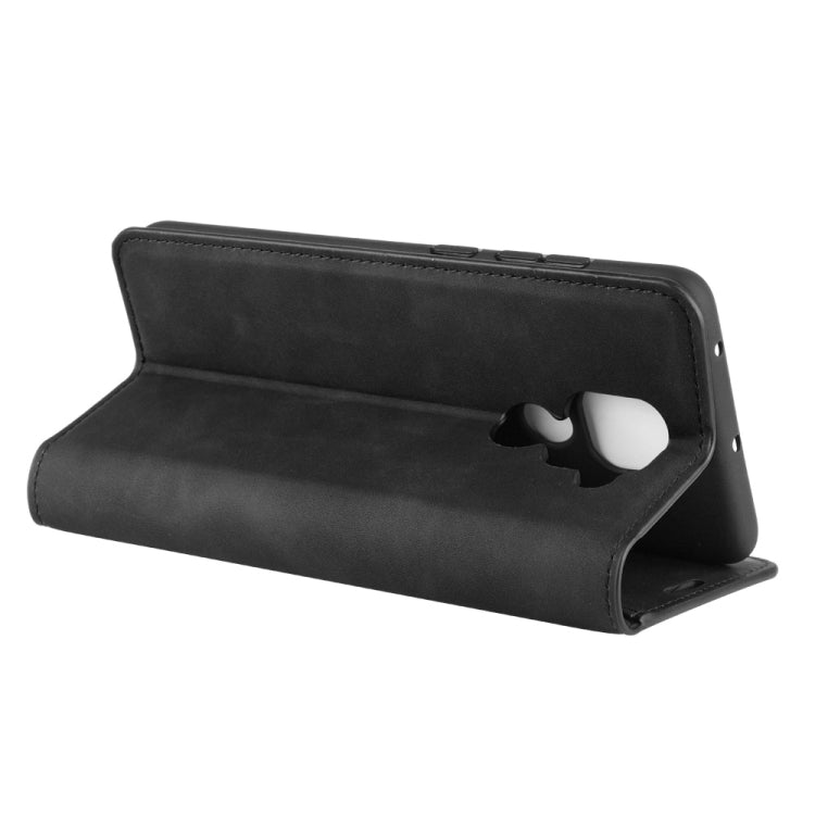 Per Xiaomi Redmi Note 9/10X 4G Custodia in pelle con ventosa magnetica per affari retro-pelle con supporto e slot per schede e portafoglio, For Redmi Note 9 4G