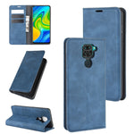 Per Xiaomi Redmi Note 9/10X 4G Custodia in pelle con ventosa magnetica per affari retro-pelle con supporto e slot per schede e portafoglio, For Redmi Note 9 4G