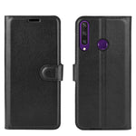 Per Huawei Y6p Litchi Texture Custodia protettiva a vibrazione orizzontale con supporto e slot per schede e portafoglio, For Huawei Y6p