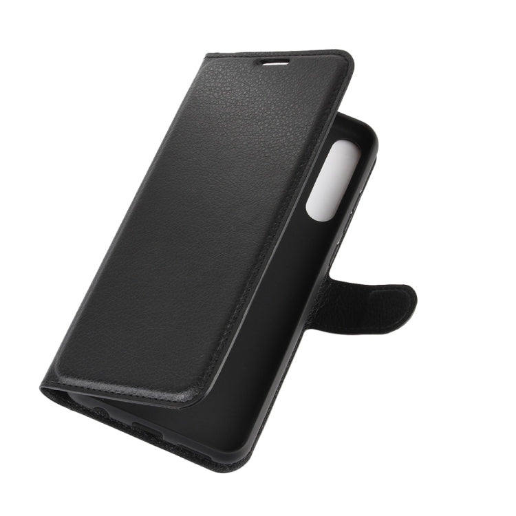Per Huawei Y6p Litchi Texture Custodia protettiva a vibrazione orizzontale con supporto e slot per schede e portafoglio, For Huawei Y6p