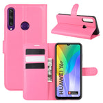 Per Huawei Y6p Litchi Texture Custodia protettiva a vibrazione orizzontale con supporto e slot per schede e portafoglio, For Huawei Y6p