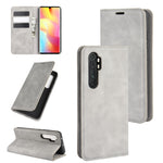 Per Xiaomi Mi Note 10 Lite Custodia in pelle con ventosa magnetica per affari con pelle retrò con supporto e slot per carte e portafoglio, For Xiaomi Mi Note 10 Lite
