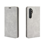 Per Xiaomi Mi Note 10 Lite Custodia in pelle con ventosa magnetica per affari con pelle retrò con supporto e slot per carte e portafoglio, For Xiaomi Mi Note 10 Lite