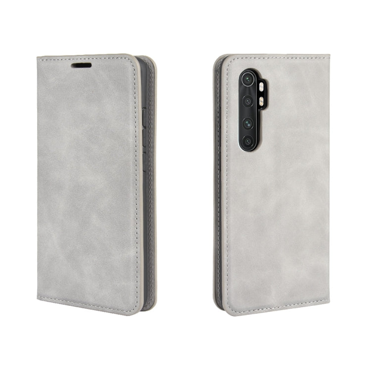 Per Xiaomi Mi Note 10 Lite Custodia in pelle con ventosa magnetica per affari con pelle retrò con supporto e slot per carte e portafoglio, For Xiaomi Mi Note 10 Lite