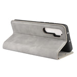Per Xiaomi Mi Note 10 Lite Custodia in pelle con ventosa magnetica per affari con pelle retrò con supporto e slot per carte e portafoglio, For Xiaomi Mi Note 10 Lite