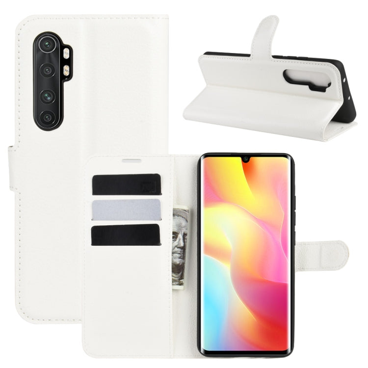 Per Xiaomi Mi Note 10 Lite Litchi Texture Custodia protettiva a vibrazione orizzontale con supporto e slot per schede e portafoglio, For Xiaomi Mi Note 10 Lite