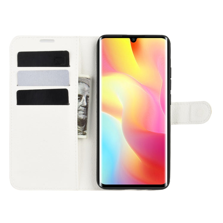 Per Xiaomi Mi Note 10 Lite Litchi Texture Custodia protettiva a vibrazione orizzontale con supporto e slot per schede e portafoglio, For Xiaomi Mi Note 10 Lite