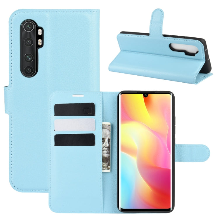 Per Xiaomi Mi Note 10 Lite Litchi Texture Custodia protettiva a vibrazione orizzontale con supporto e slot per schede e portafoglio, For Xiaomi Mi Note 10 Lite