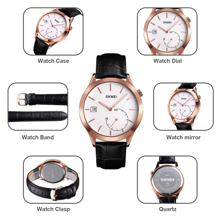 SKMEI 1581 Orologio da uomo al quarzo impermeabile 30M