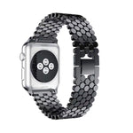 Per Apple Watch Series 5 & 4 44mm / 3 & 2 & 1 42mm Cinturino cinturino in acciaio inossidabile a nido d'ape, For Apple Watch Series 5 & 4 44mm