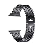 Per Apple Watch Series 5 & 4 44mm / 3 & 2 & 1 42mm Cinturino cinturino in acciaio inossidabile a nido d'ape, For Apple Watch Series 5 & 4 44mm