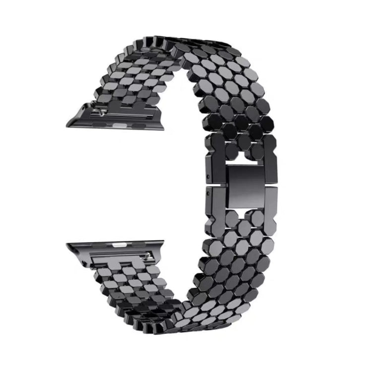 Per Apple Watch Series 5 & 4 44mm / 3 & 2 & 1 42mm Cinturino cinturino in acciaio inossidabile a nido d'ape, For Apple Watch Series 5 & 4 44mm