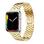Per Apple Watch Series 5 & 4 44mm / 3 & 2 & 1 42mm Cinturino cinturino in acciaio inossidabile a nido d'ape, For Apple Watch Series 5 & 4 44mm
