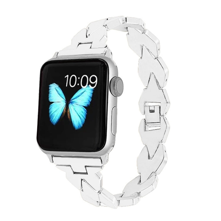 Apple Watch Series 5 e 4 44 mm / 3 e 2 e 1 cinturino in acciaio inossidabile con diamanti da 42 mm, For Apple Watch Series 5 & 4 44mm