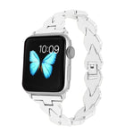 Apple Watch Serie 5 e 4 40 mm / 3 e 2 e 1 cinturino in acciaio inossidabile con diamanti da 38 mm, For Apple Watch Series 5 & 4 40mm