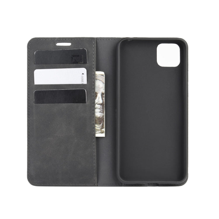Per Huawei Y5p/Honor 9SCustodia in pelle con ventosa magnetica da lavoro retro-skin con supporto e slot per carte e portafoglio, For Huawei Y5p