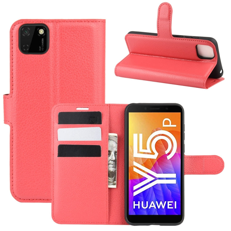 Per Huawei Y5p/Honor 9S Litchi Texture Custodia protettiva a vibrazione orizzontale con supporto e slot per schede e portafoglio, For Huawei Y5p