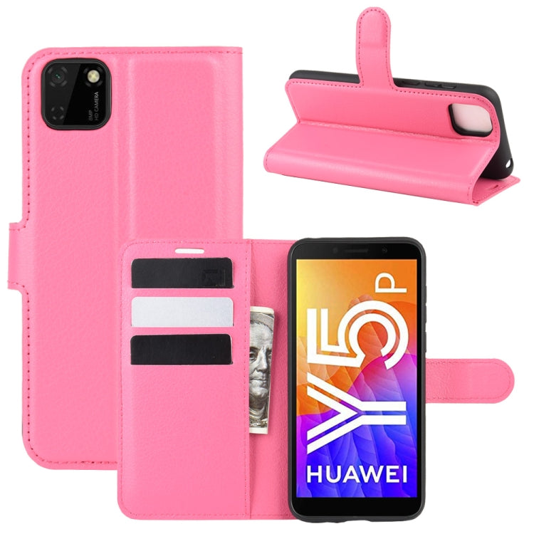 Per Huawei Y5p/Honor 9S Litchi Texture Custodia protettiva a vibrazione orizzontale con supporto e slot per schede e portafoglio, For Huawei Y5p