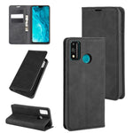 Per Huawei Honor 9X lite Custodia in pelle con ventosa magnetica per affari con pelle retrò con supporto e slot per schede e portafoglio, For Huawei Honor 9X Lite