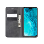 Per Huawei Honor 9X lite Custodia in pelle con ventosa magnetica per affari con pelle retrò con supporto e slot per schede e portafoglio, For Huawei Honor 9X Lite