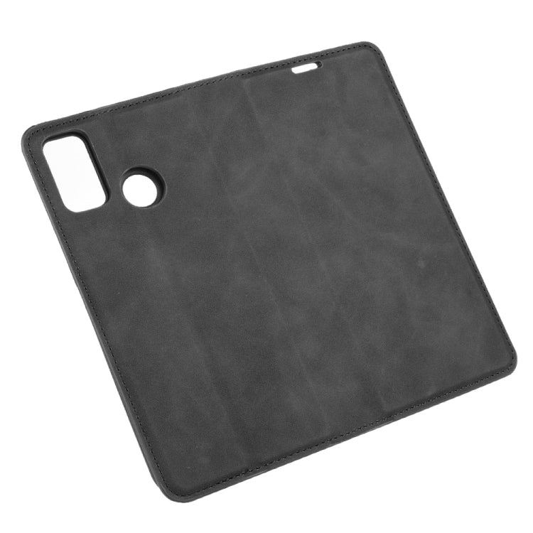 Per Huawei Honor 9X lite Custodia in pelle con ventosa magnetica per affari con pelle retrò con supporto e slot per schede e portafoglio, For Huawei Honor 9X Lite