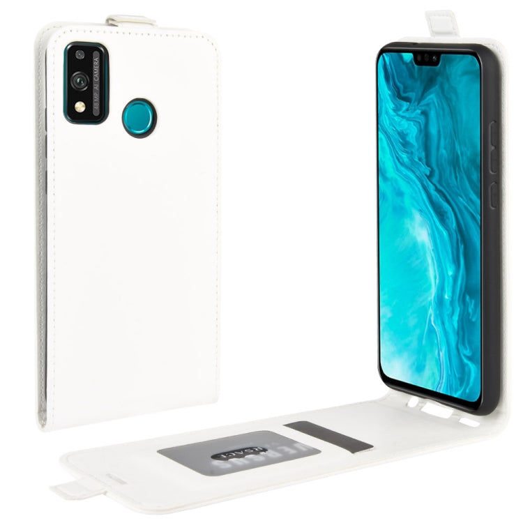 Per Huawei Honor 9X lite R64 Texture Custodia protettiva in pelle a vibrazione verticale singola con slot per schede e cornice per foto, For Huawei Honor 9X Lite