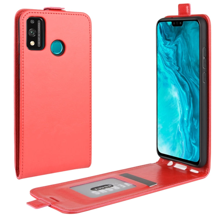 Per Huawei Honor 9X lite R64 Texture Custodia protettiva in pelle a vibrazione verticale singola con slot per schede e cornice per foto, For Huawei Honor 9X Lite