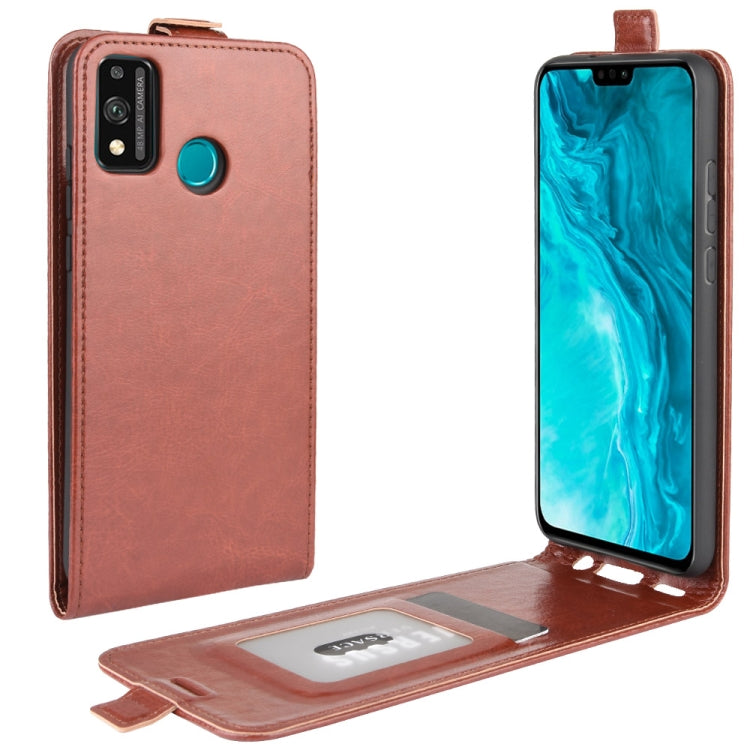 Per Huawei Honor 9X lite R64 Texture Custodia protettiva in pelle a vibrazione verticale singola con slot per schede e cornice per foto, For Huawei Honor 9X Lite