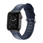 Per Apple Watch Series 5 e 4 44 mm 3 e 2 e 1 cinturino in pelle con foro tondo da 42 mm