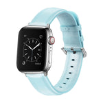 Per Apple Watch Series 5 e 4 44 mm 3 e 2 e 1 cinturino in pelle con foro tondo da 42 mm