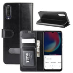 Per Wiko view 4/4 lite R64 Texture Custodia protettiva a vibrazione orizzontale singola con supporto e slot per schede e portafoglio e cornice per foto, For Wiko view 4/ 4 lite