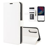 Per Wiko view 4/4 lite R64 Texture Custodia protettiva a vibrazione orizzontale singola con supporto e slot per schede e portafoglio e cornice per foto, For Wiko view 4/ 4 lite